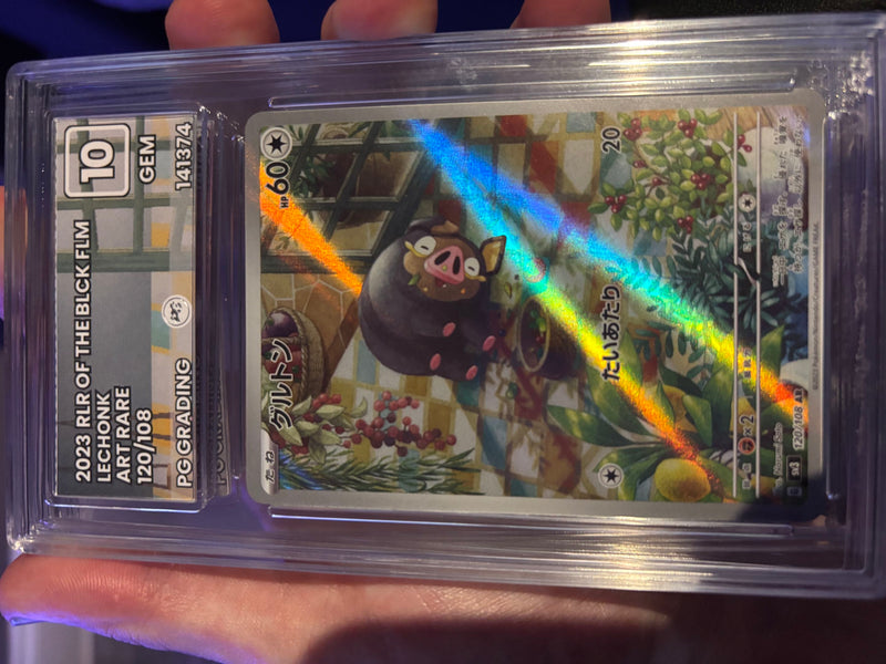 2023 Lechonk Art Rare Pokémon Card - Gem Mint 10 - Collectible Trading Card